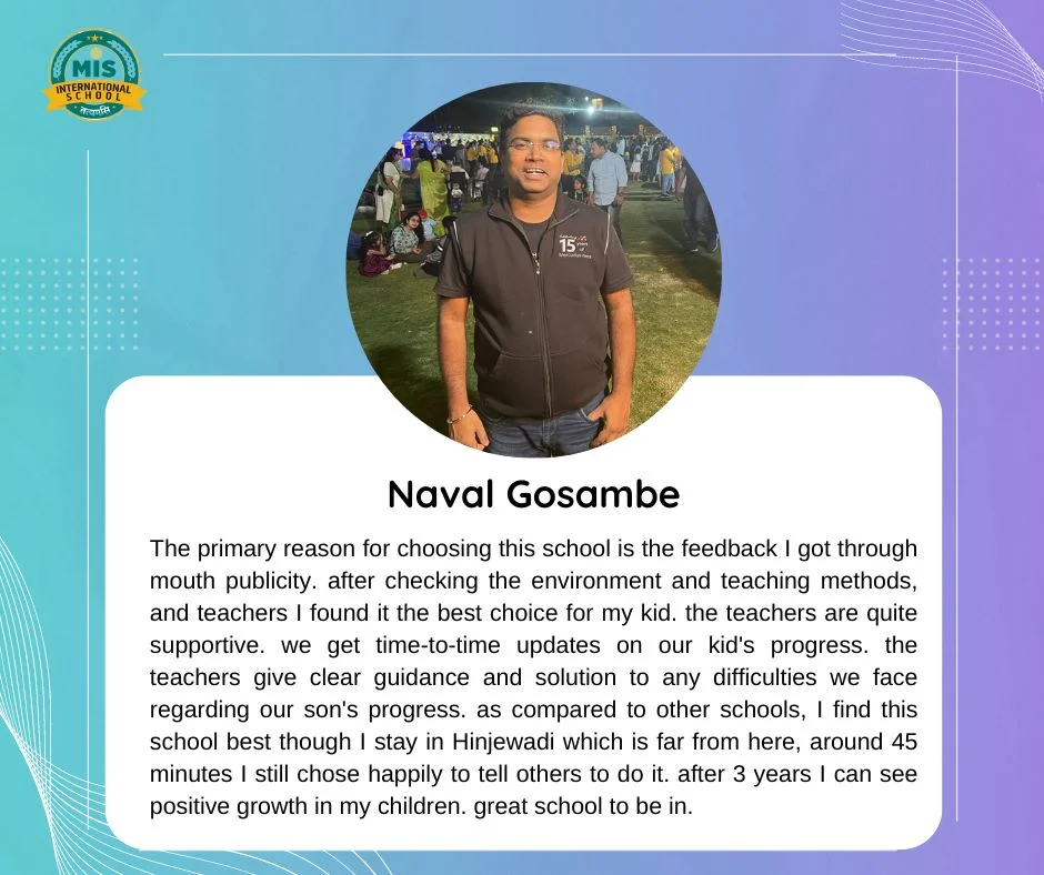 MIS International School parent testimonial 5 of 10