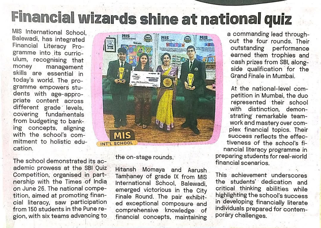 Financial wizards shine at national quiz