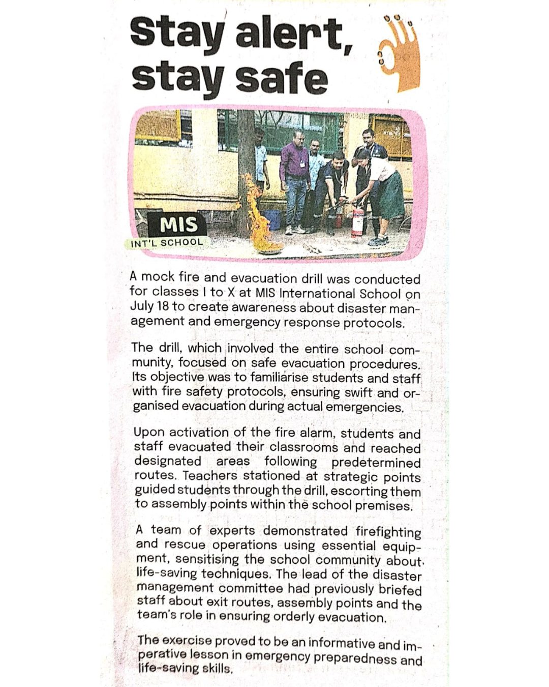 Stay alert, stay safe