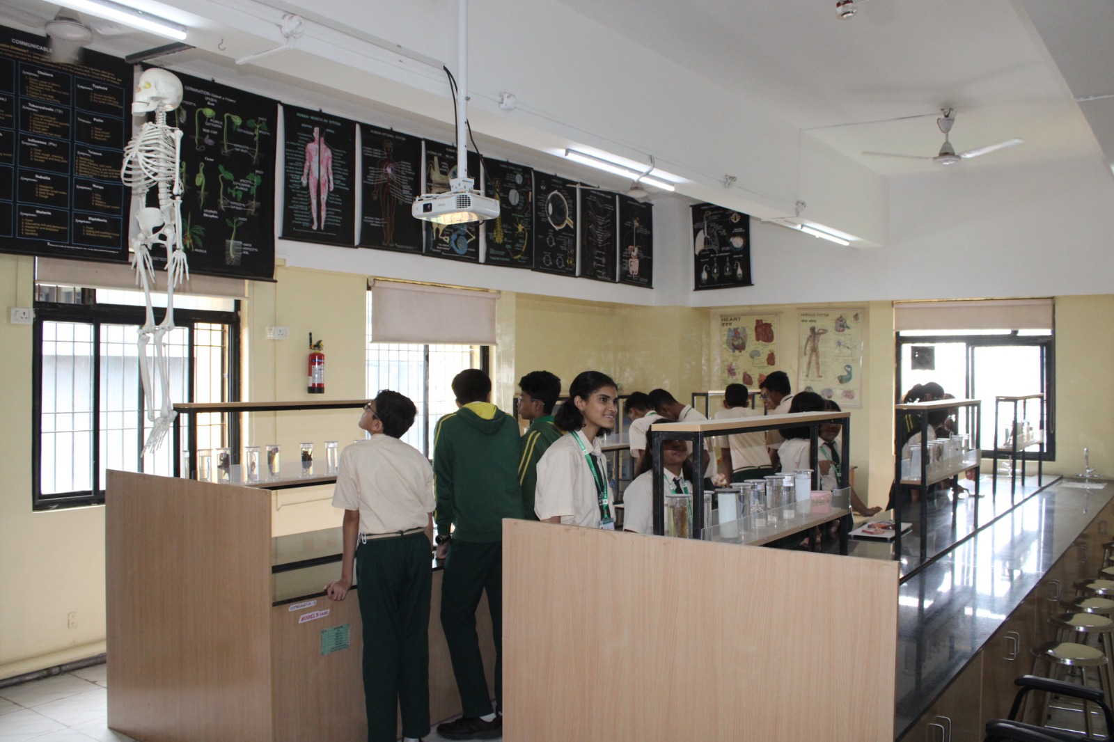 Biology laboratory at MIS International School, Pune