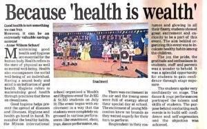 Pre Primary event on Health is Wealth at MIS in NIE