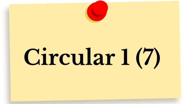 Circular 1(7)