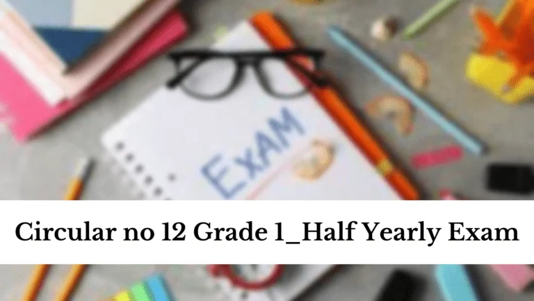 Circular No 12 Grade 1_Half Yearly Exam
