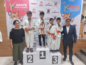 Viraaj Panmalkar Grade-3 has won Bronze Medal in 25th Karate Kata & Kumite Championship 2022 held on 21th Aug 2022.