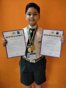 Adhyatma Dubey Grade 2 has been awarded with Gold Medal of Excellence in IMO & IGKO in SOF Olympiad 2021-2022